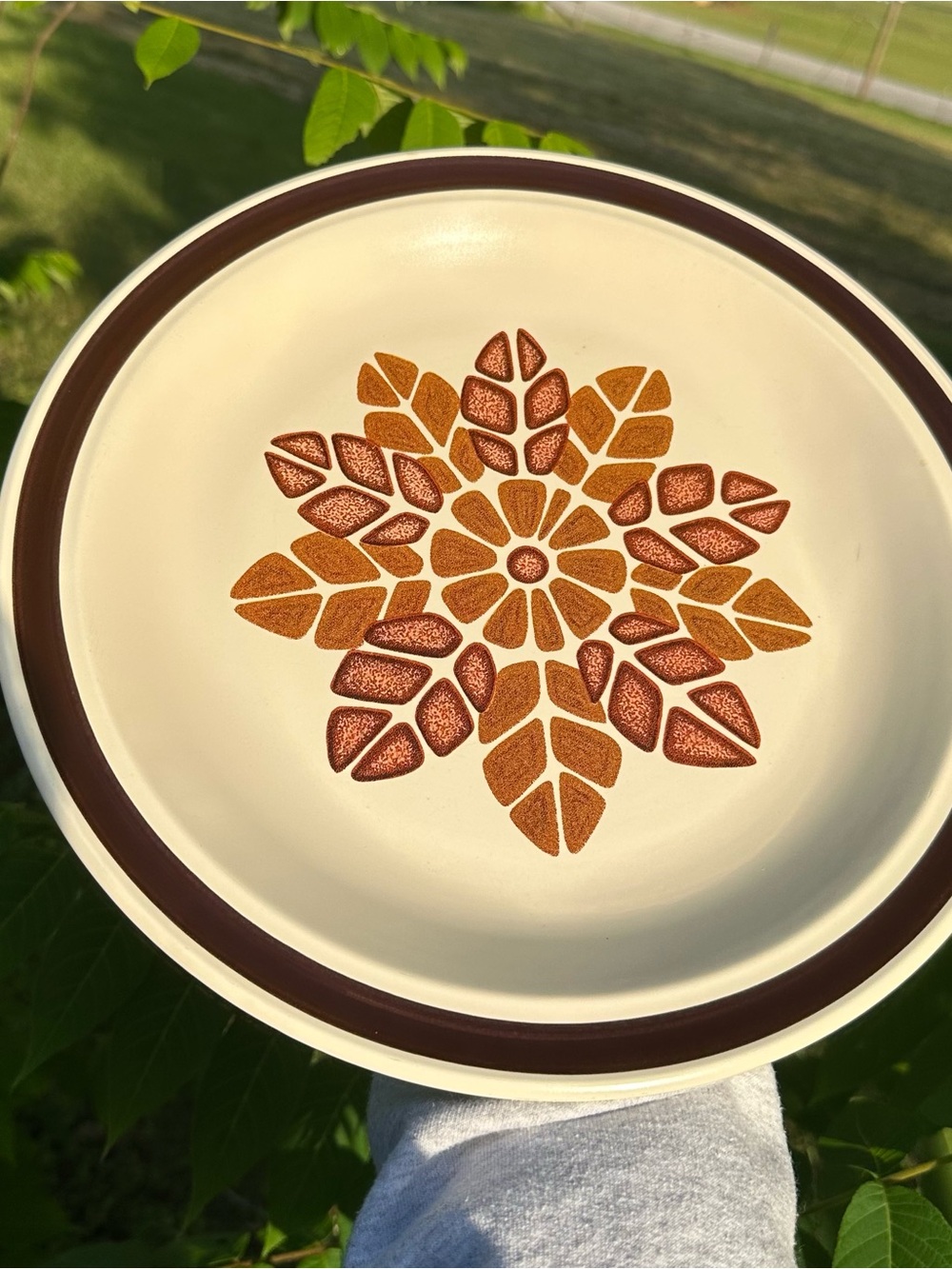 NIKKO STONE- Arrowhead design 12in Stoneware Serving Platter